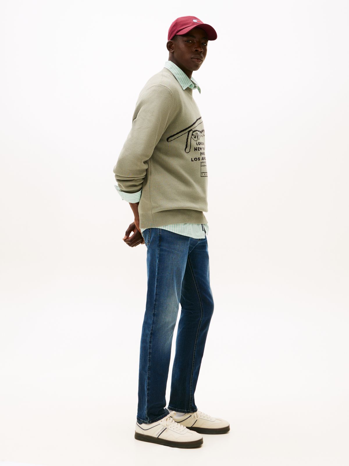 Austin Faded Slim Tapered Leg Jeans — Blue