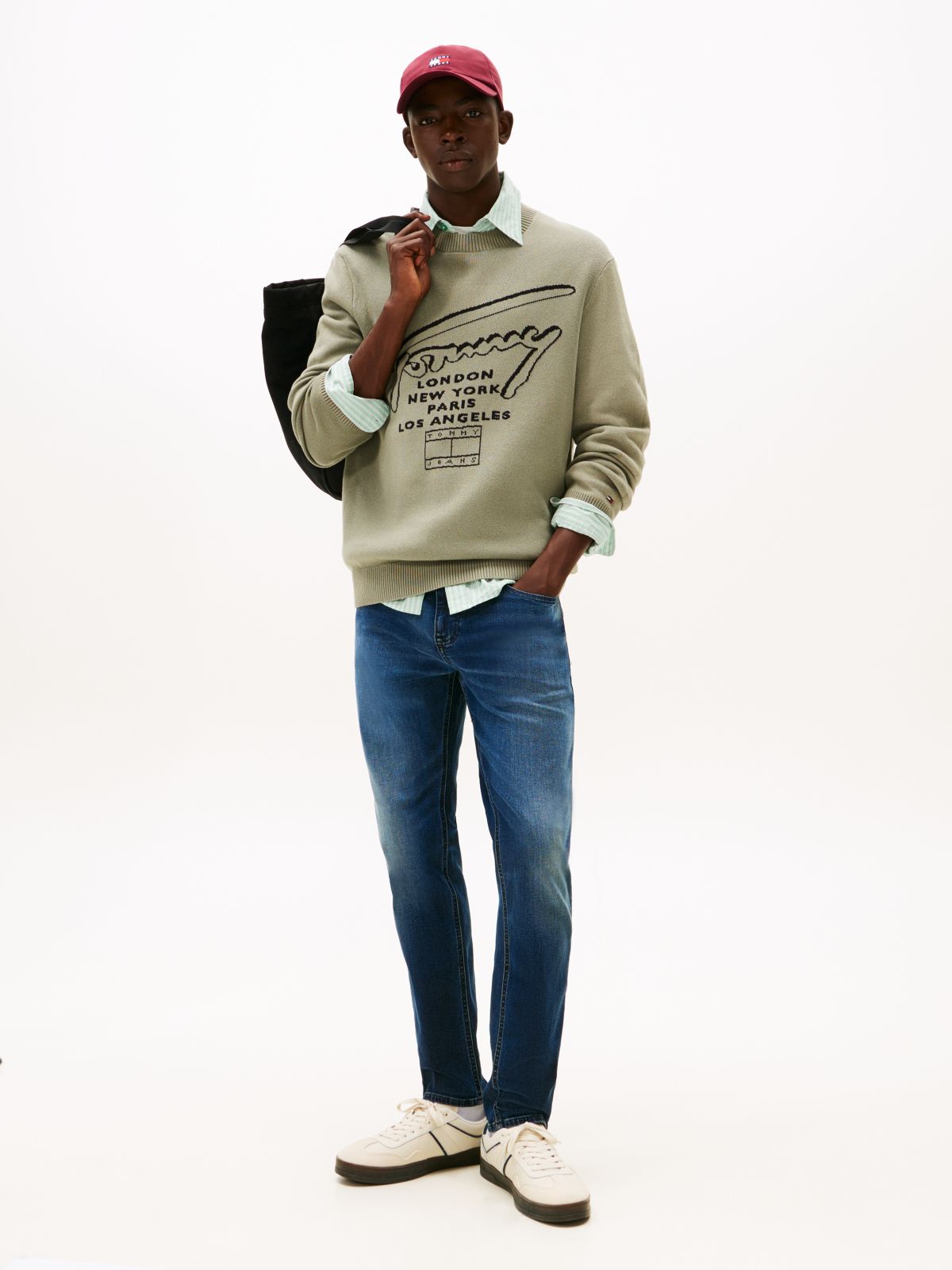 Austin Faded Slim Tapered Leg Jeans — Blue