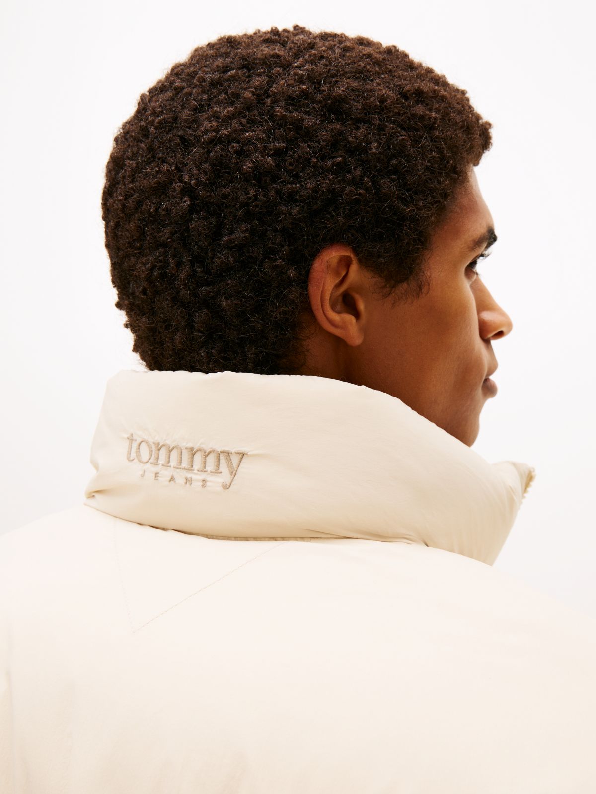 Down Relaxed Alaska Puffer Jacket — Beige