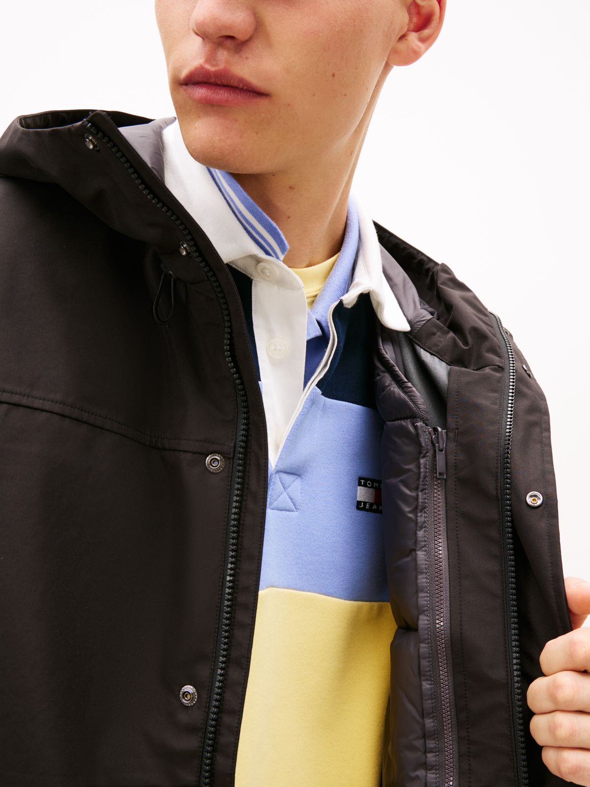 3-in-1 Padded Chicago Windbreaker — Black