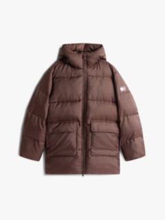 Water Repellent Relaxed Puffer Jacket — Brown 5