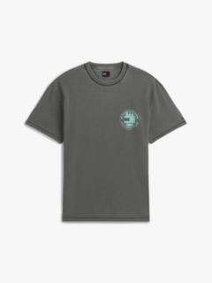 Back Slogan Textured Relaxed T-Shirt — Black 5
