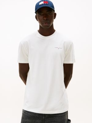 lot de 2 t-shirts slim en jersey à logo multi pour hommes tommy jeans