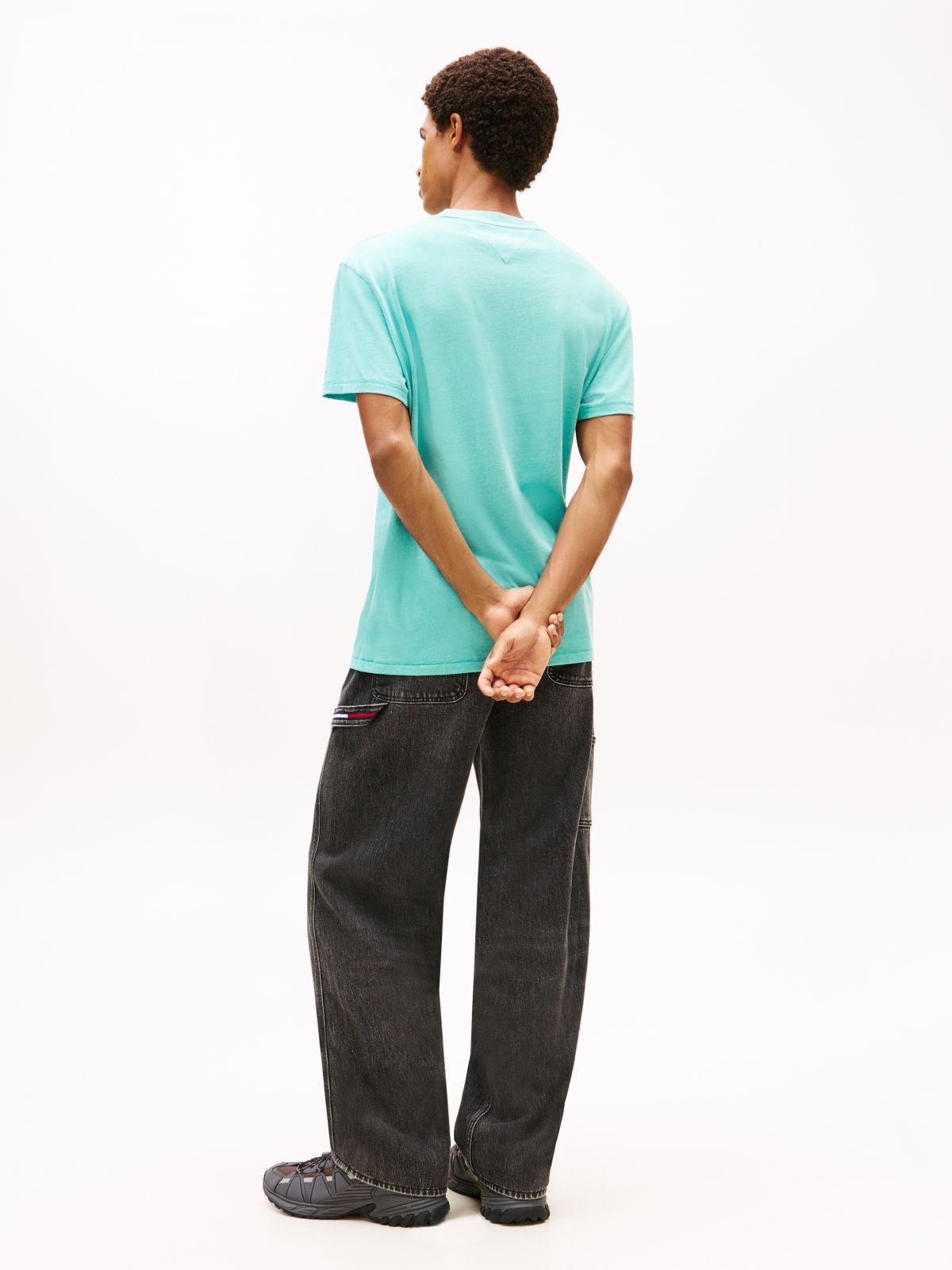 Arch Logo Textured T-Shirt — Blue