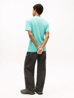 Arch Logo Textured T-Shirt — Blue 4