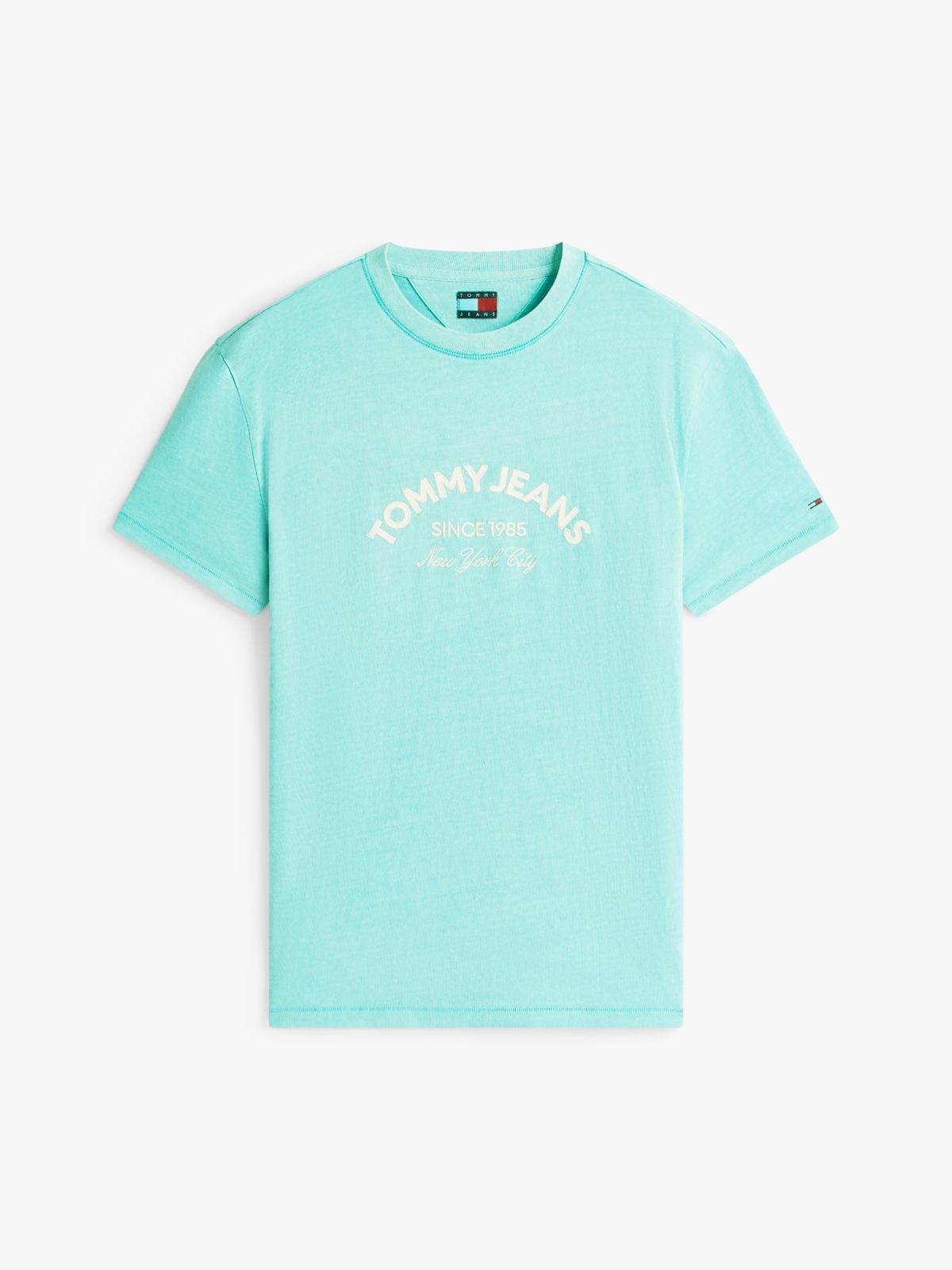 Arch Logo Textured T-Shirt — Blue