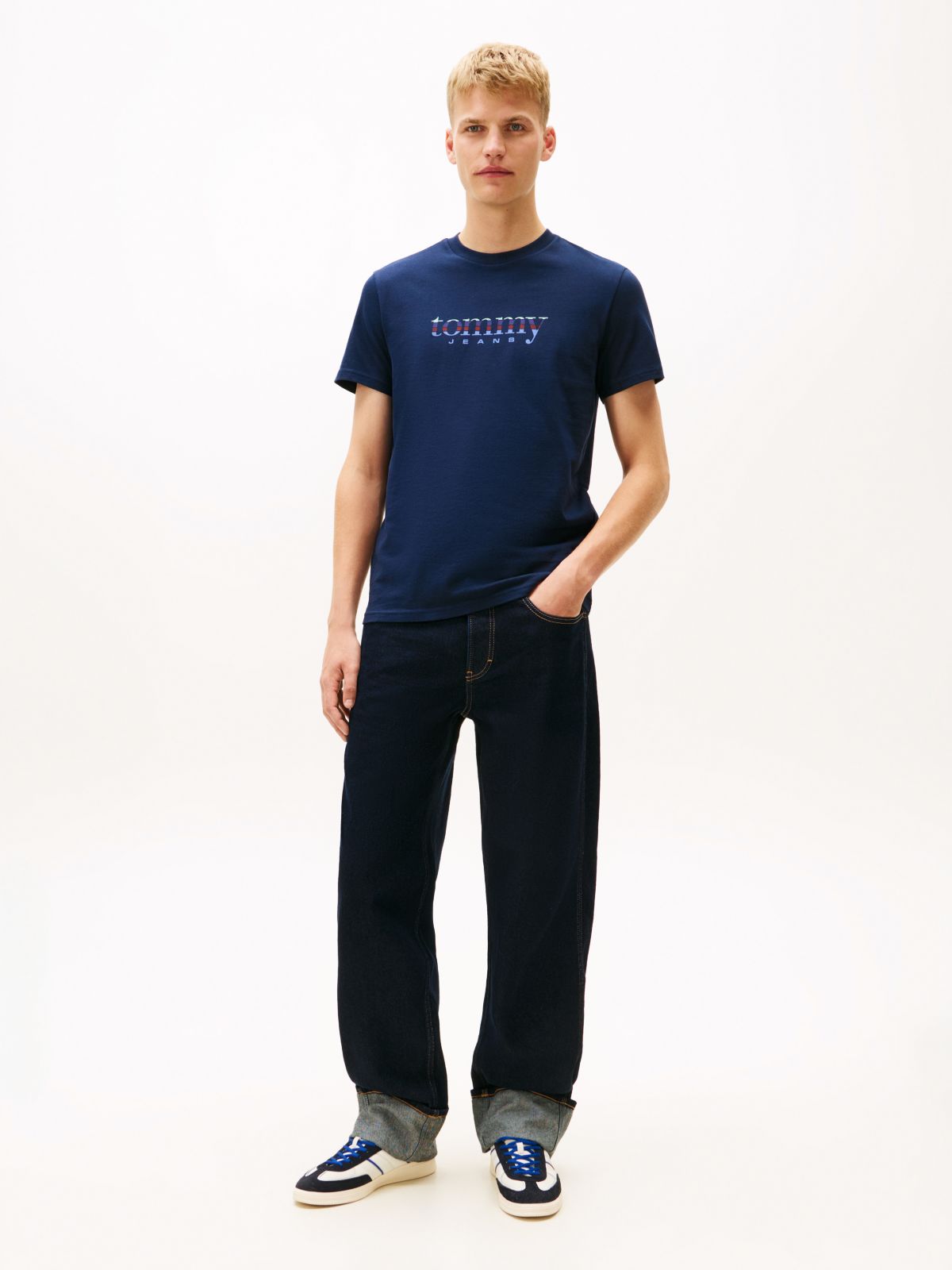 Logo Jersey Slim T-Shirt — Blue