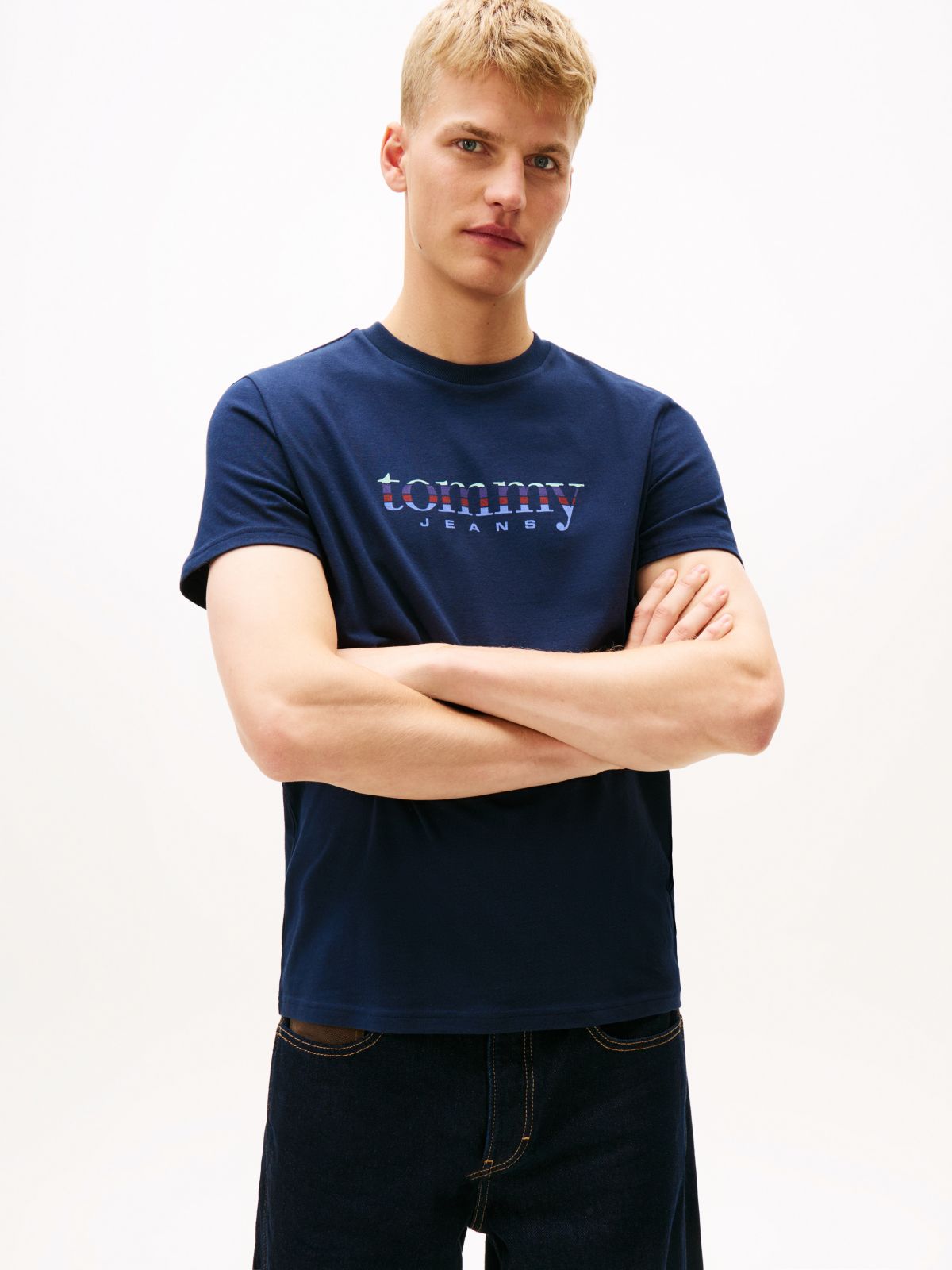 Logo Jersey Slim T-Shirt — Blue