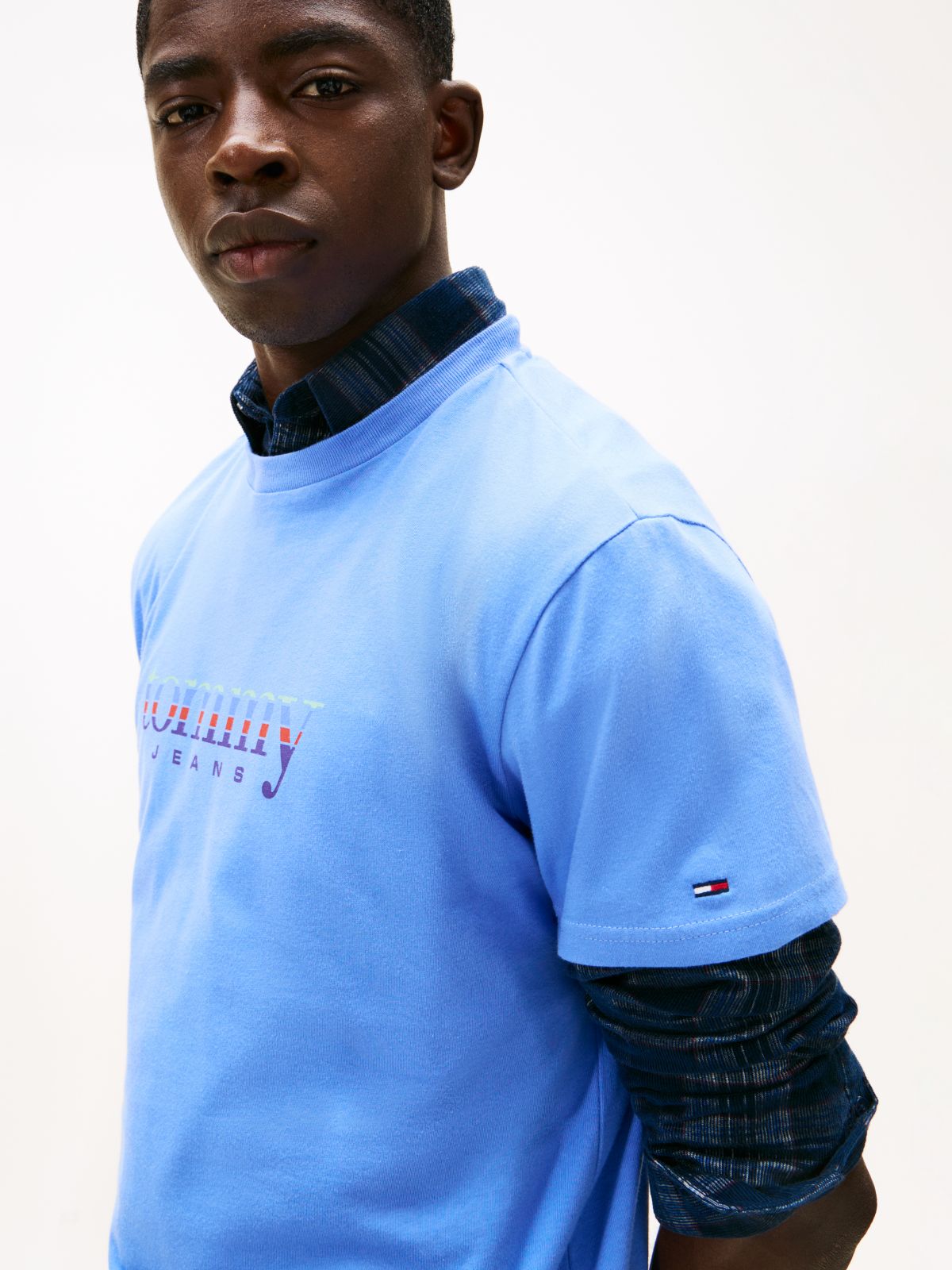 Logo Jersey Slim T-Shirt — Blue