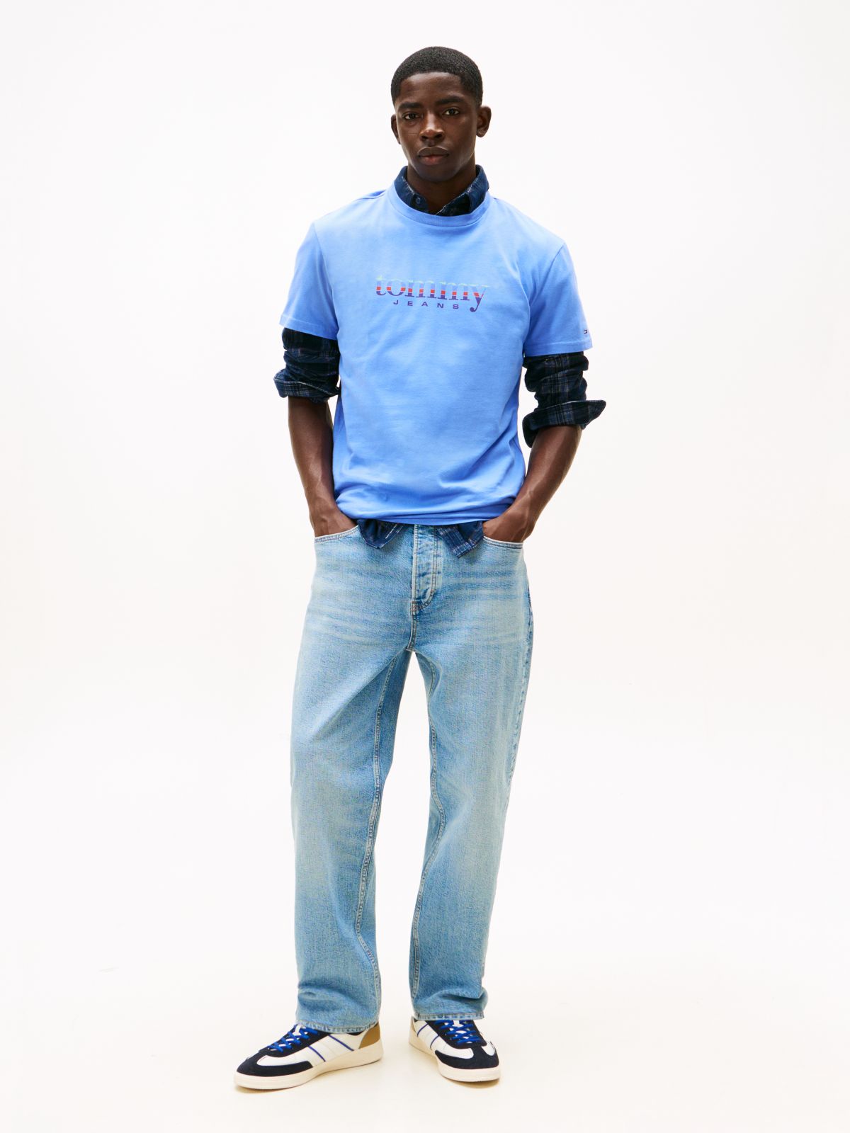 Logo Jersey Slim T-Shirt — Blue