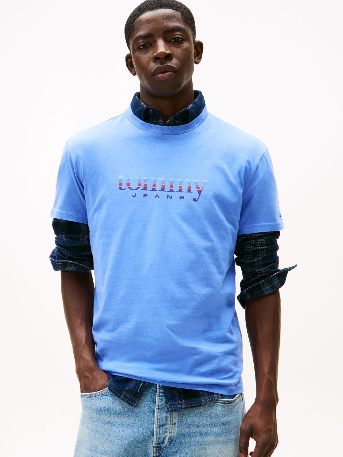 Logo Jersey Slim T-Shirt — Blue