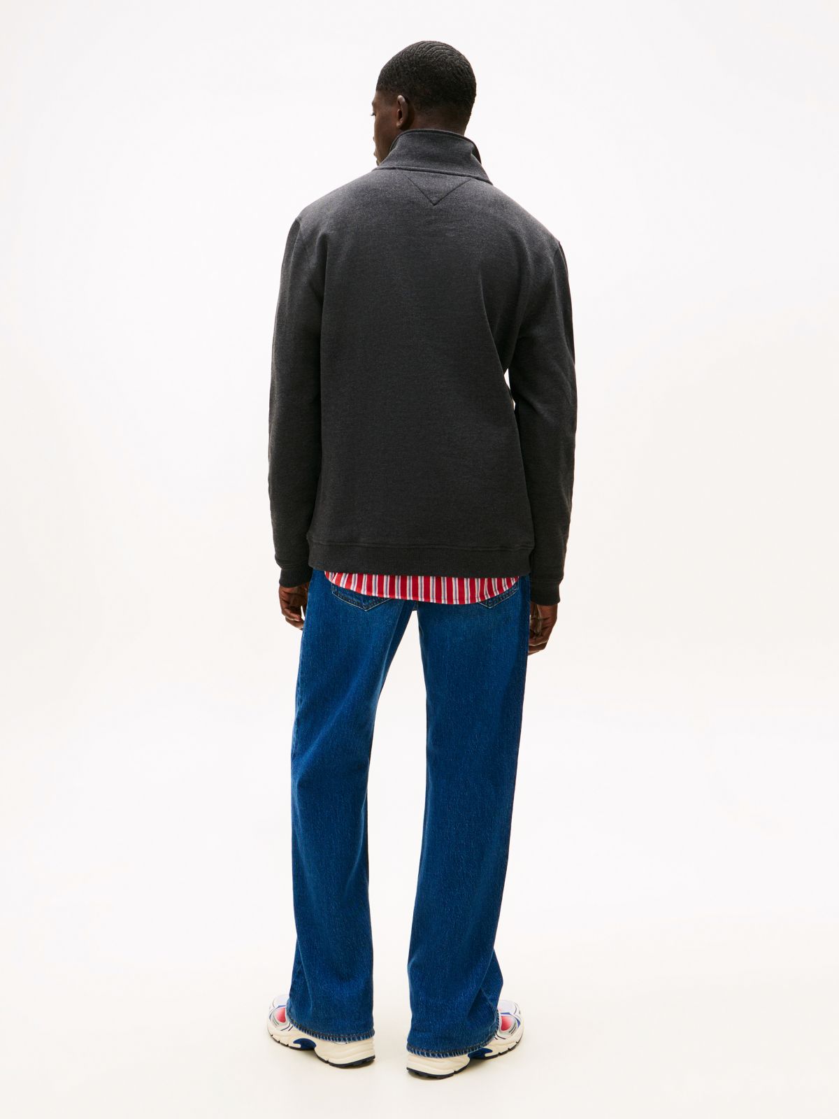 Tommy Badge Quarter-Zip Jumper — Black