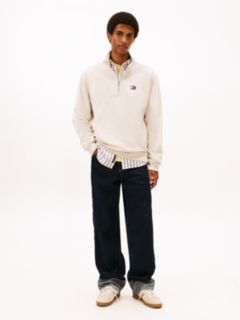 Tommy Badge Quarter-Zip Jumper — White 3