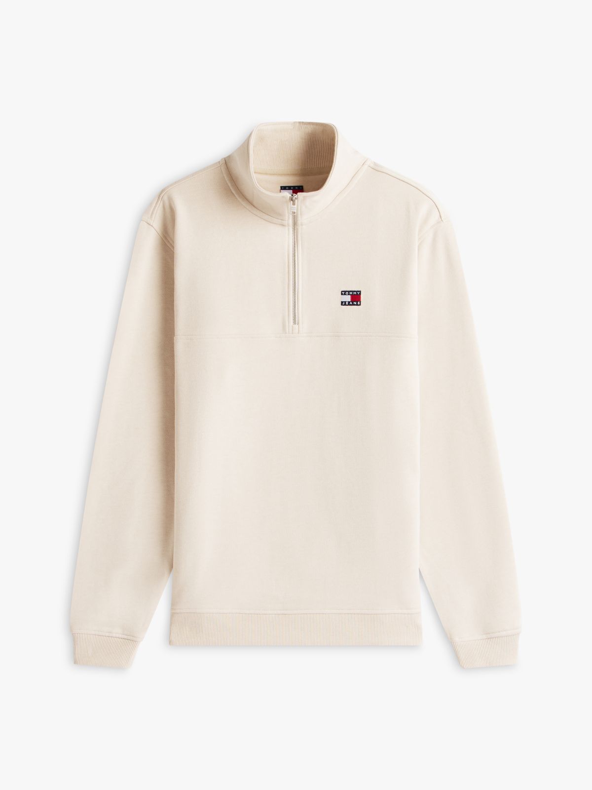 Tommy Badge Quarter-Zip Jumper — White