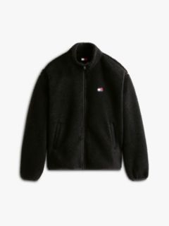 Badge Teddy Relaxed Zip-Thru Sweatshirt — Black 5