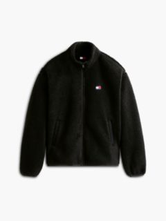Badge Teddy Relaxed Zip-Thru Sweatshirt — Black 6