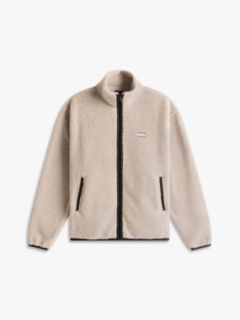 Badge Teddy Relaxed Zip-Thru Sweatshirt — Grey 5