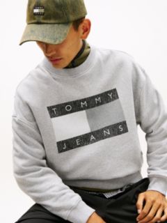 90s Tonal Flag Badge Sweatshirt — Grey 2