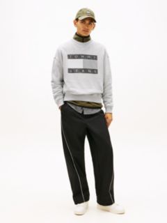 90s Tonal Flag Badge Sweatshirt — Grey 3