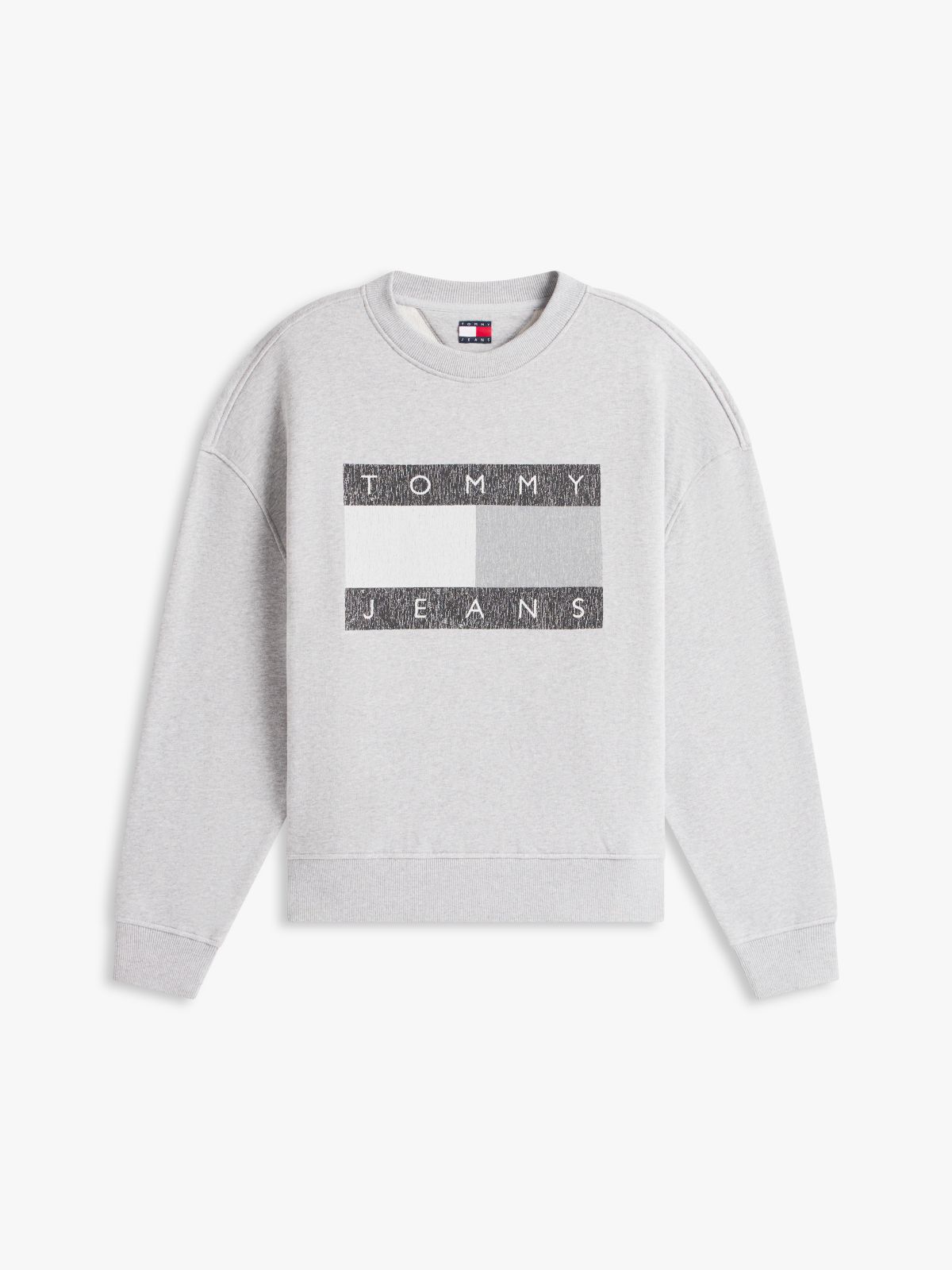 90s Tonal Flag Badge Sweatshirt — Grey
