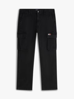 Otis Canvas Straight Cargo Trousers — Black 6