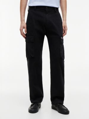 black otis canvas regular cargo trousers for men tommy jeans