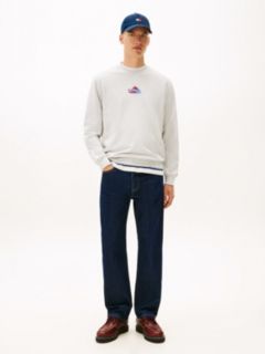 Mountain Logo Embroidery Terry Sweatshirt — Grey 3