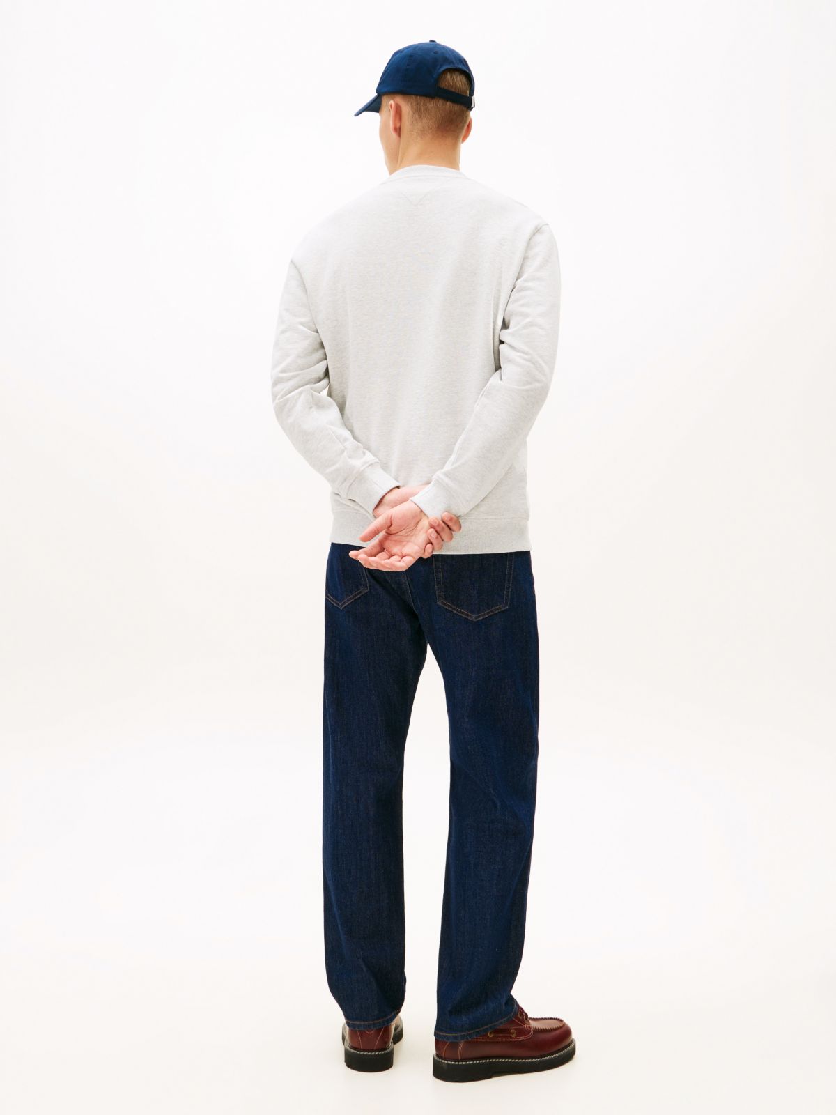 Mountain Logo Embroidery Terry Sweatshirt — Grey