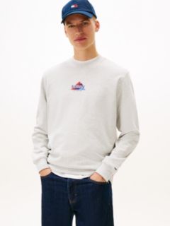 Mountain Logo Embroidery Terry Sweatshirt — Grey 1