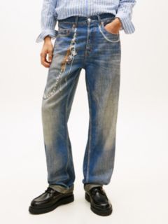 Jaimie Loose Straight Print Selvedge Jeans — Blue 2