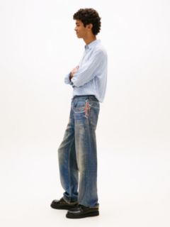 Jaimie Loose Straight Print Selvedge Jeans — Blue 3