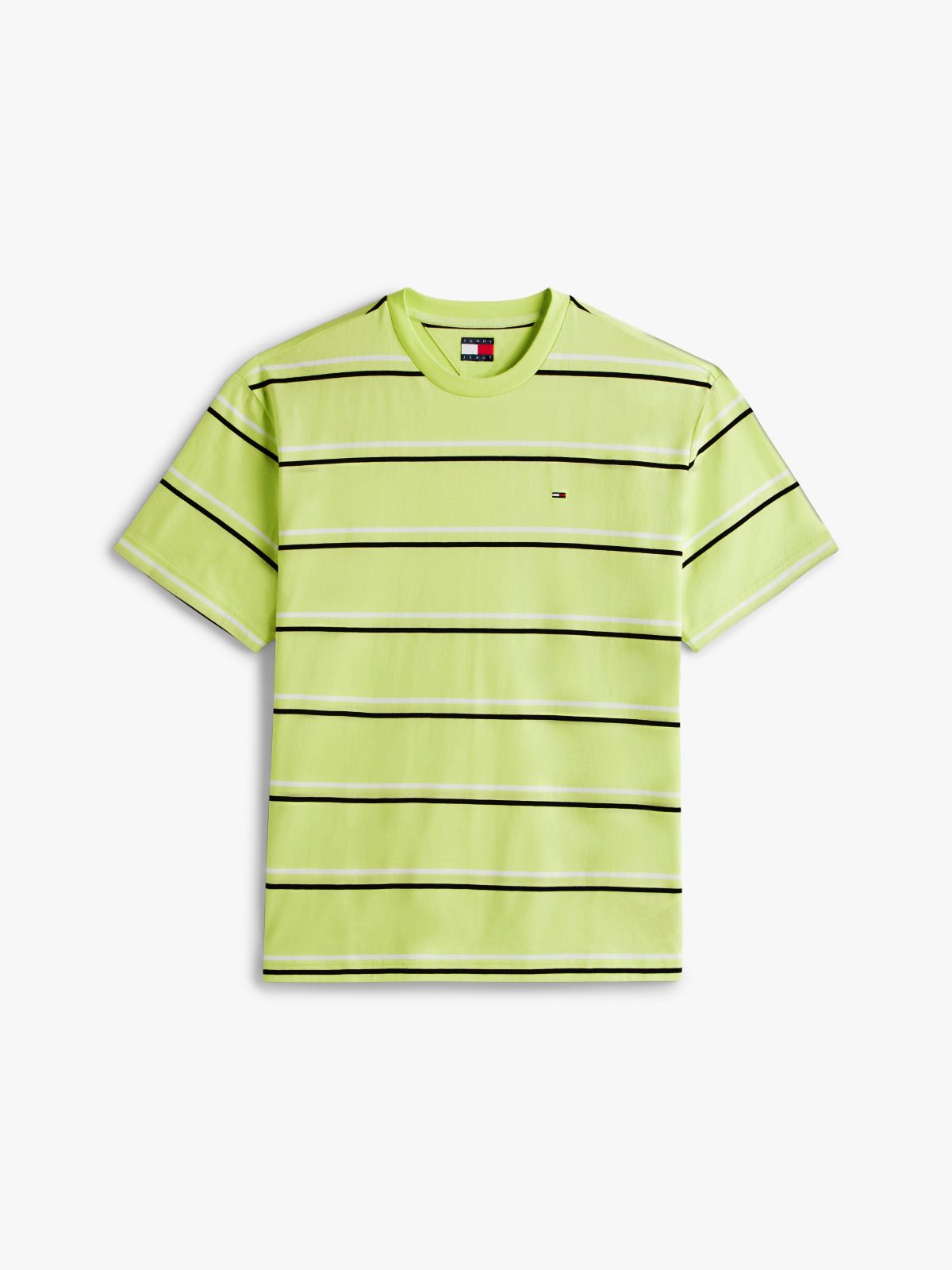 Hilfiger Flag Stripe Relaxed Jersey T-Shirt — Green