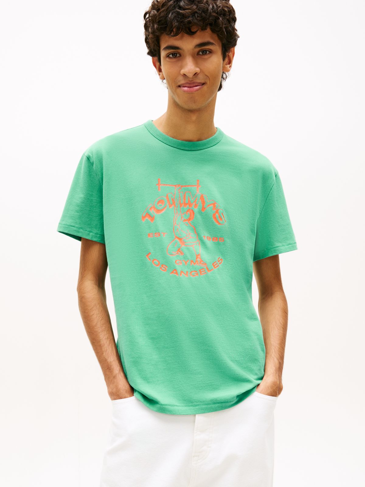Graphic Peached Jersey T-Shirt — Green
