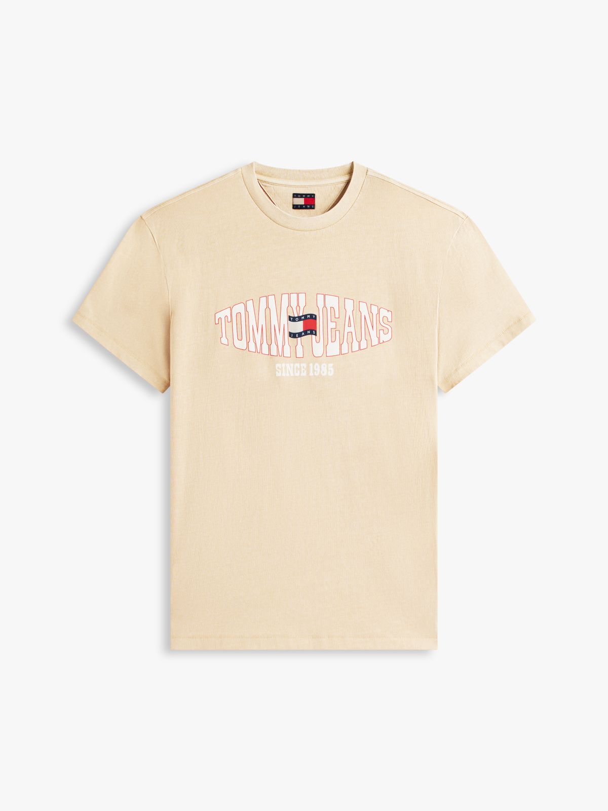 Wavy Flag Jersey T-Shirt — Beige