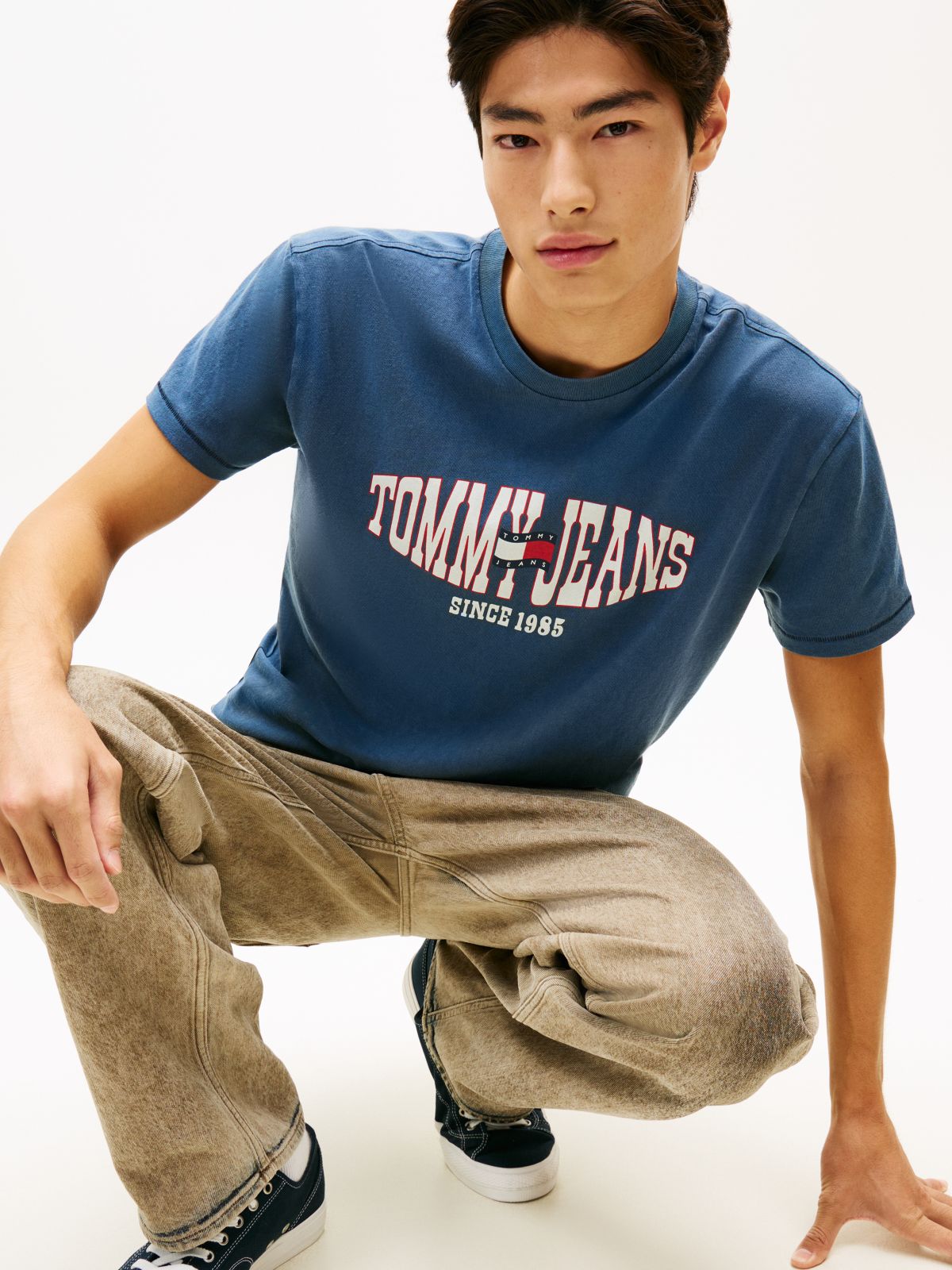 Wavy Flag Jersey T-Shirt — Blue