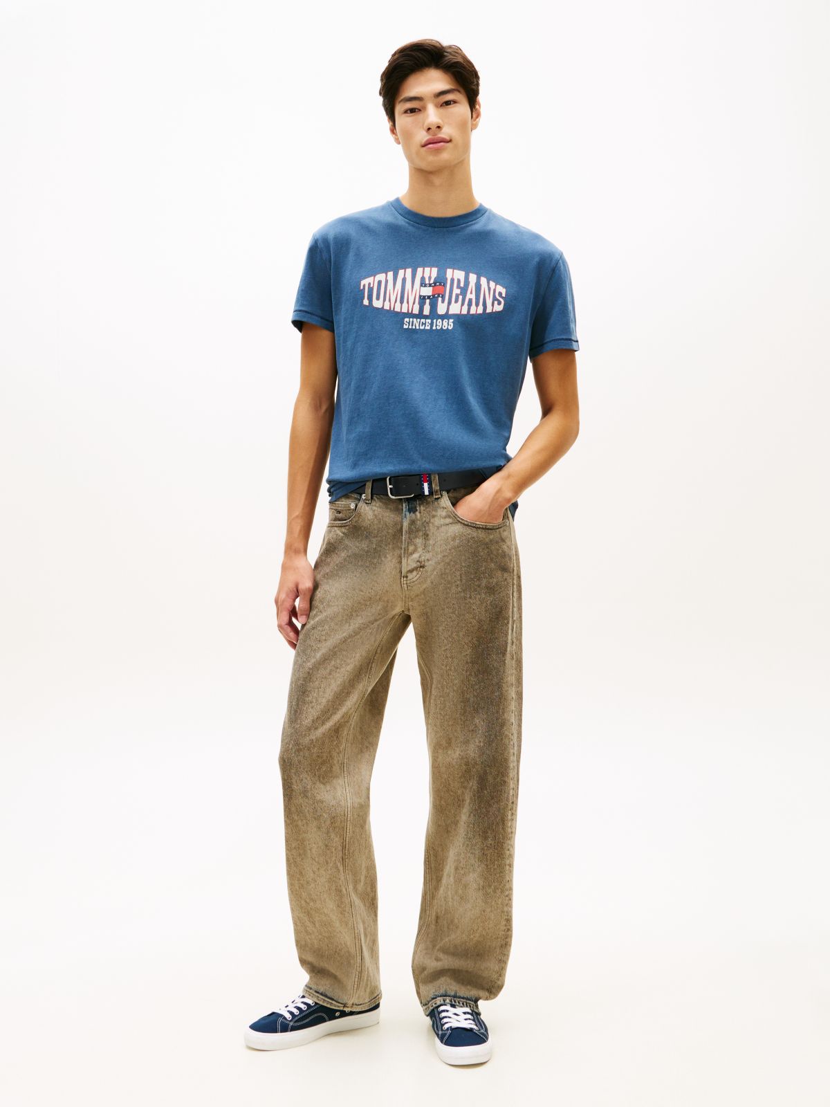 Wavy Flag Jersey T-Shirt — Blue
