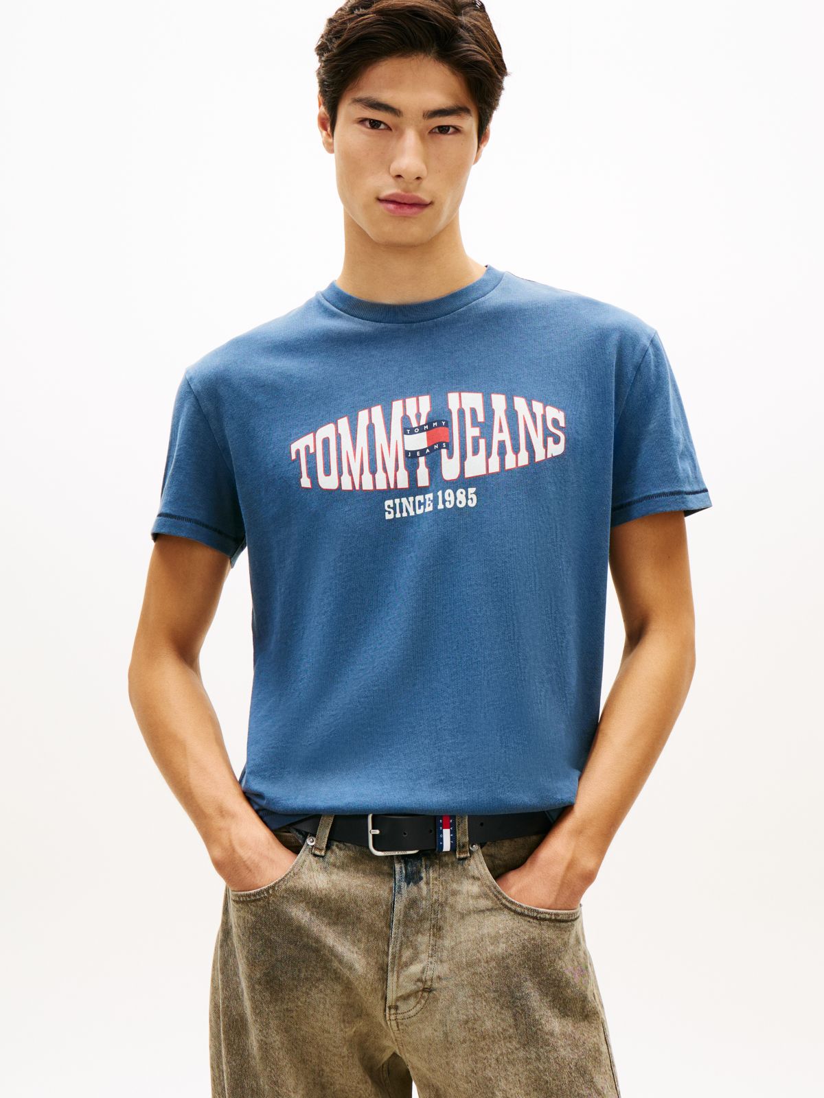 Wavy Flag Jersey T-Shirt — Blue