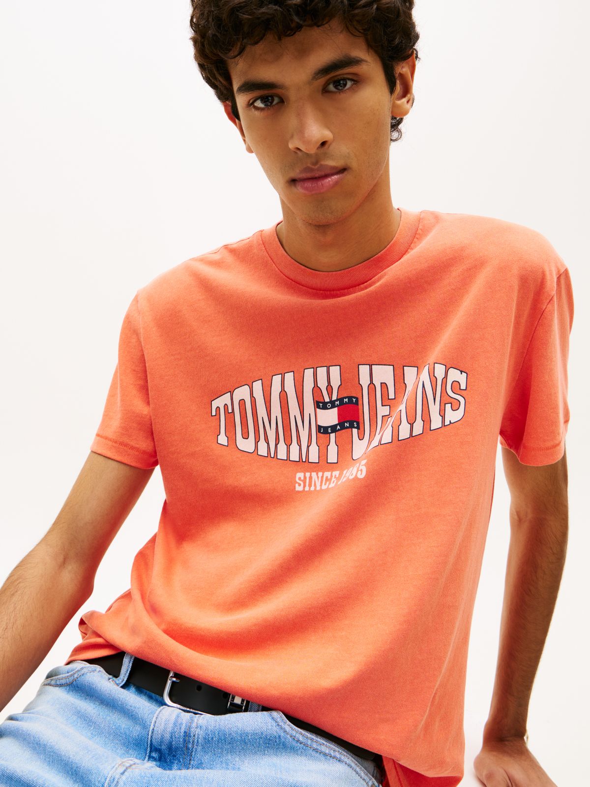 Wavy Flag Jersey T-Shirt — Red
