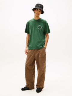 Circular Back Logo Relaxed T-Shirt — Green 3