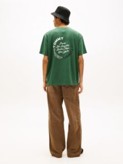 Circular Back Logo Relaxed T-Shirt — Green 4