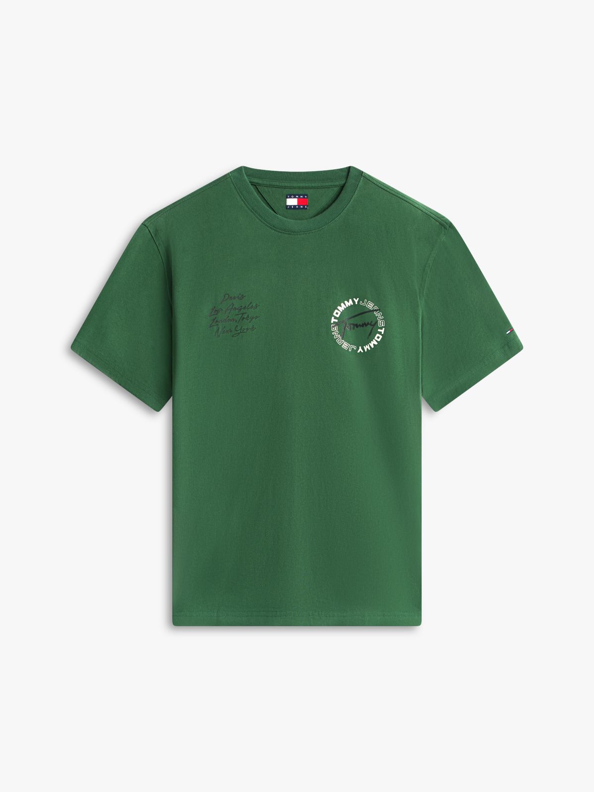Circular Back Logo Relaxed T-Shirt — Green