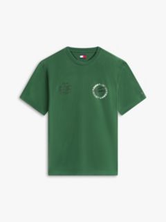 Circular Back Logo Relaxed T-Shirt — Green 5