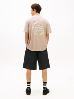 Circular Back Logo Relaxed T-Shirt — Grey 4
