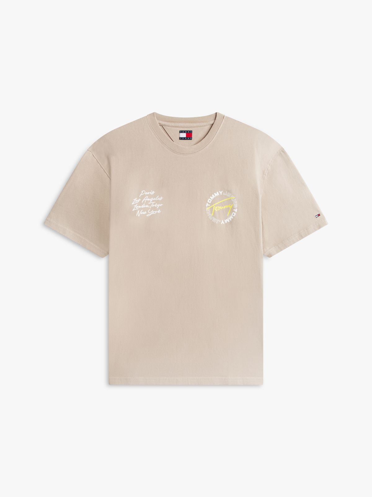 Circular Back Logo Relaxed T-Shirt — Grey