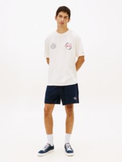 Circular Back Logo Relaxed T-Shirt — White 3