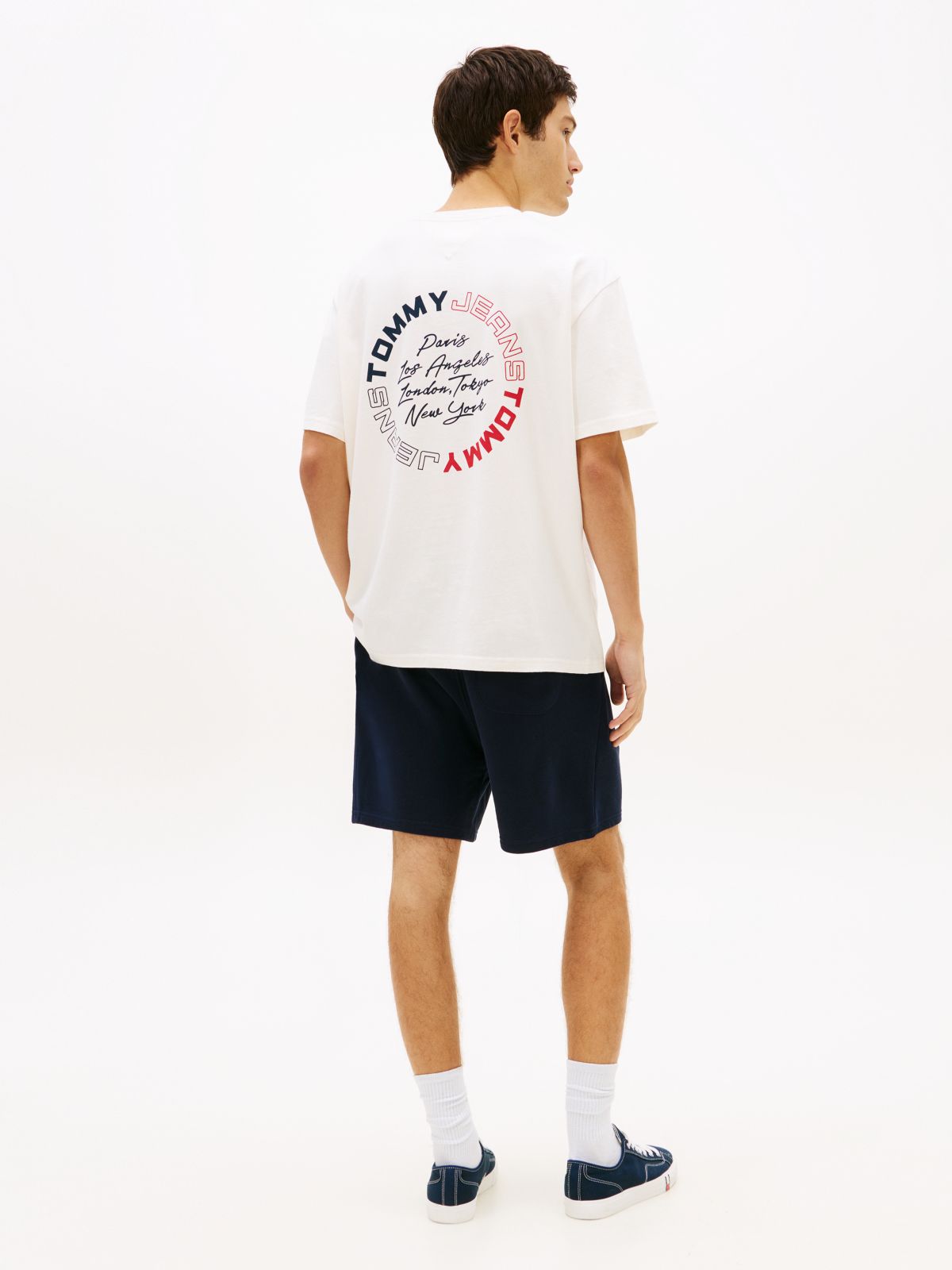 Circular Back Logo Relaxed T-Shirt — White