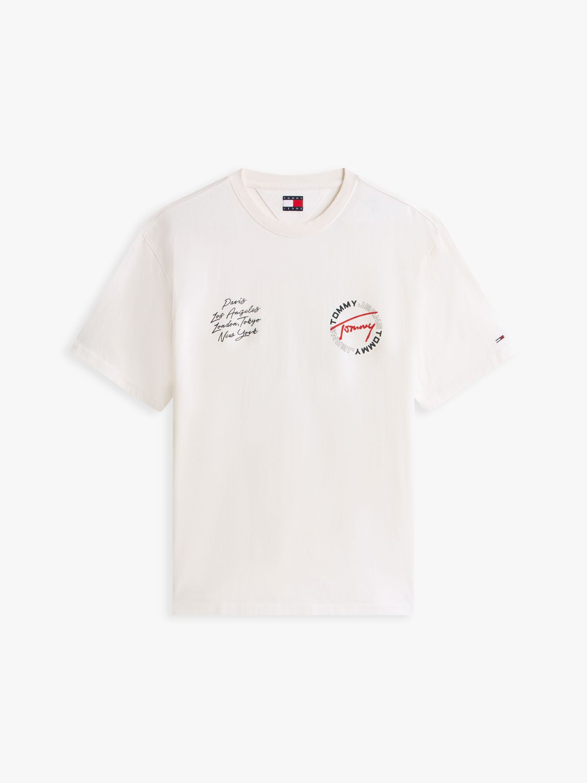 Circular Back Logo Relaxed T-Shirt — White