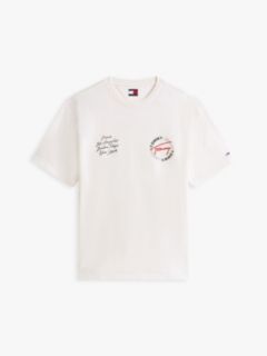 Circular Back Logo Relaxed T-Shirt — White 5