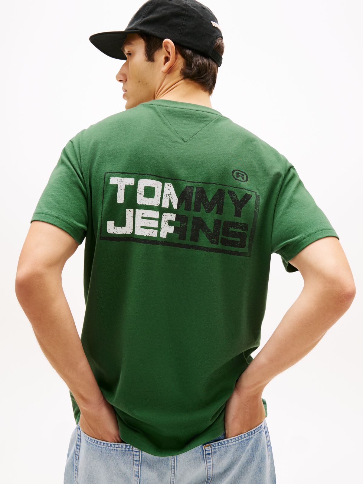 Back Logo Relaxed Jersey T-Shirt — Green