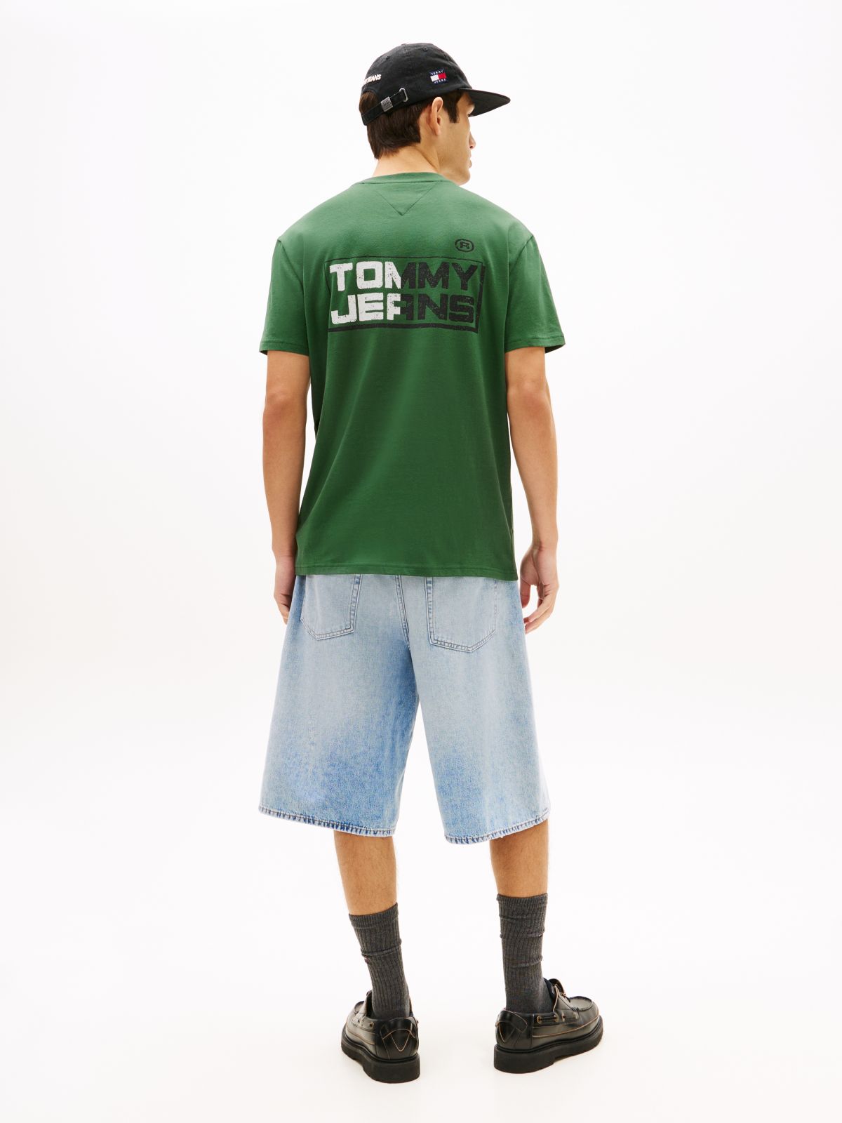 Back Logo Relaxed Jersey T-Shirt — Green